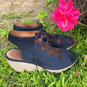 Clarks Artisan Lace Up Wedges